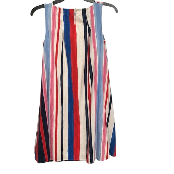 🆕 NWOT Lands’ End Colorful Striped Cotton Trapeze Twirl Dress Fully Lined Sz 12 - Picture 6 of 7